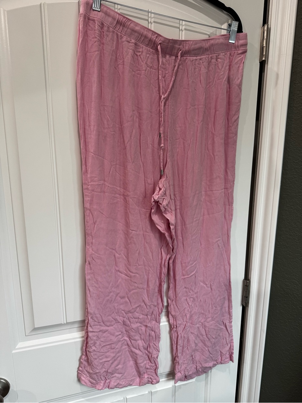 Old Navy Pink Swim Cover Up Pants XL Beach Resort Vacation Wide Leg